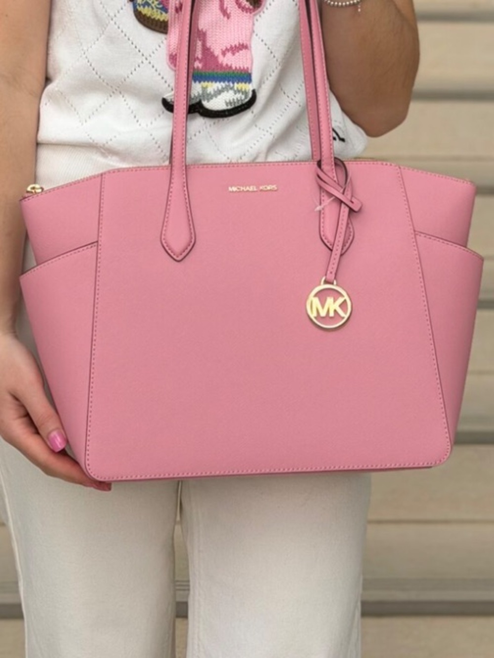 Michael Kors Marilyn Medium Saffiano Leather Tote Bag - Picture 3 of 16